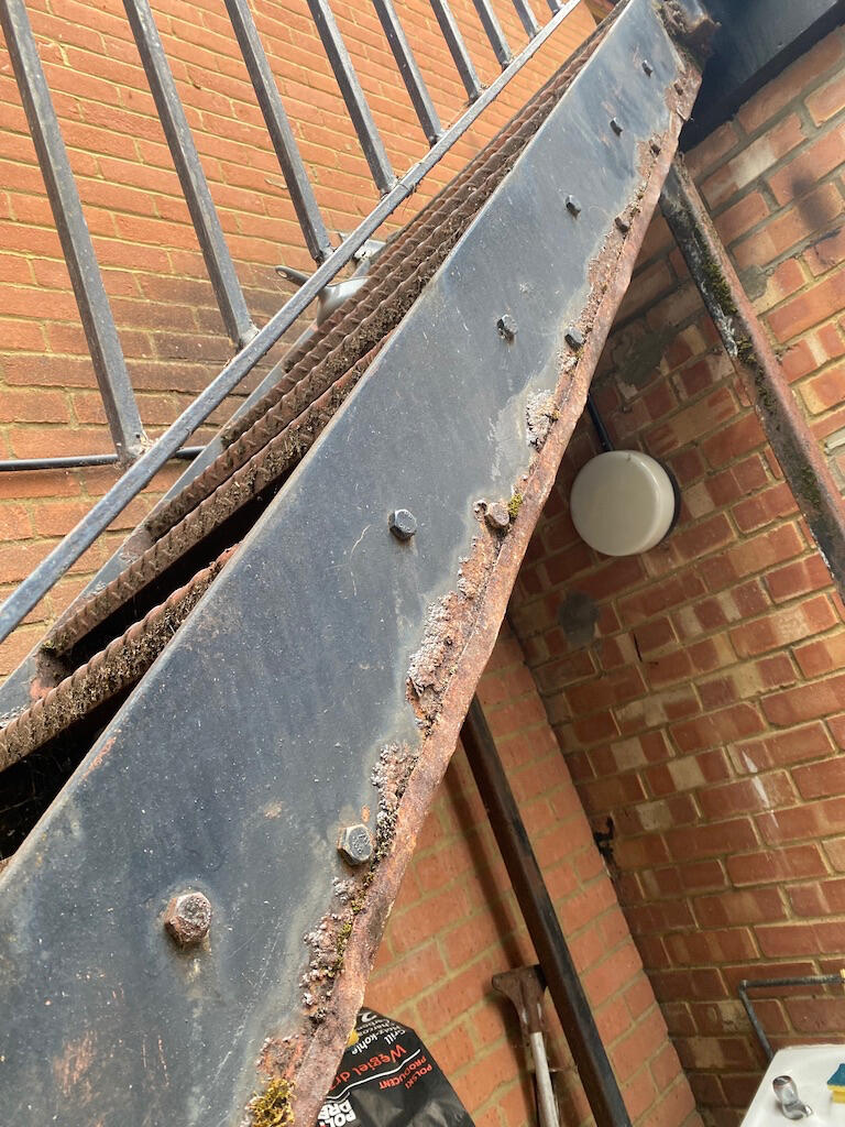 Rusty Exit Stairs